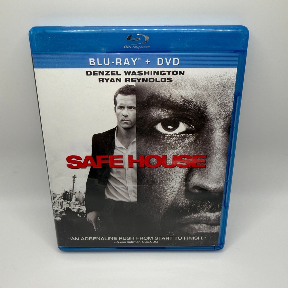 Safe House Blu-ray DVD 2-Disc Combo Denzel Washington Ryan Reynolds 2012 Action